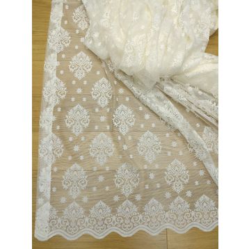 Perde Alemi Ekru Damaks Örme Normal Pile 1-2.5 250x250 cm Tül Perde