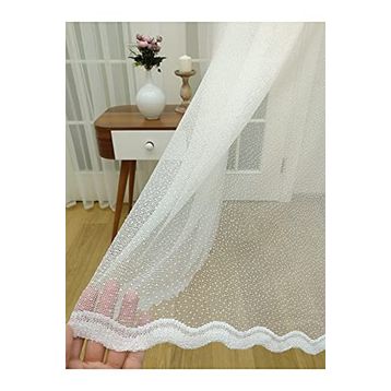 Perde Alemi Etek Ucu Desenli Dantel Sık Pile 1-3 350x260 cm Tül Perde