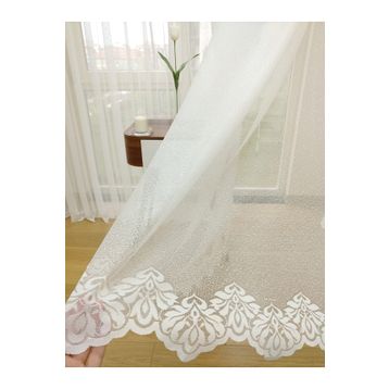 Perde Alemi Etek Ucu Desenli Dantel Sık Pile 1-3 550x260 cm Tül Perde