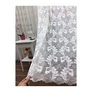 Perde Alemi Floş Örme Dantel Sık Pile 1-3 450x260 cm Tül Perde