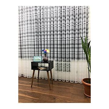 Perde Alemi Geometri Desen Dantel Normal Pile 1-2.5 100x260 cm Tül Perde