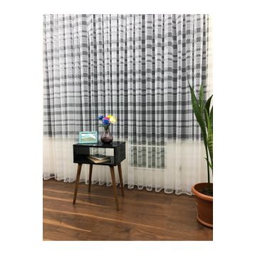 Perde Alemi Geometri Desen Dantel Normal Pile 1-2.5 450x260 cm Tül Perde