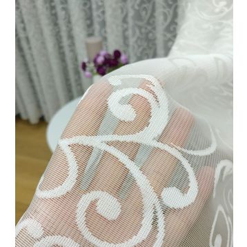 Perde Alemi Şal Desen Fransız Dantel Seyrek Pile 1-2 450x250 cm Tül Perde