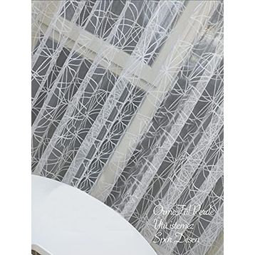 Perde Alemi Spor Desen Dantel Sık Pile 1-3 350x250 cm Tül Perde