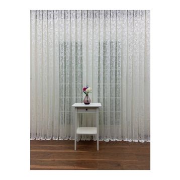 Perde Alemi Yaprak Desen Fransız Dantel Normal Pile 1-2.5 550x250 cm Tül Perde