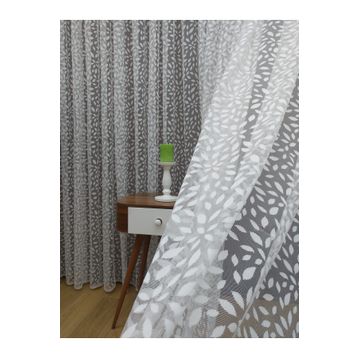 Perde Alemi Yaprak Desen Fransız Dantel Sık Pile 1-3 500x250 cm Tül Perde