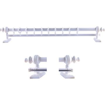 Perdejim Beyaz Ahşap 150 cm Rustik Perde Askısı Raylı Rustik Borusu