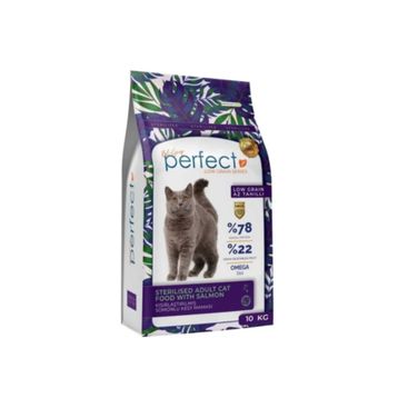Perfect Kısırlaştırılmış Az Tahıllı Somonlu 10 kg Kuru Kedi Maması