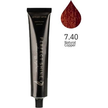 Perfect Shine Permanent Profesyonel 100 ml 7.40 Doğal Görünümlü Bakır Saç Boyası