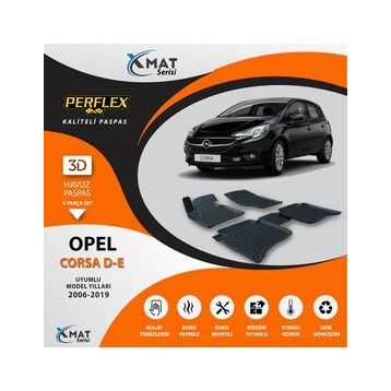 Perflex 3D Havuzlu X-Mat Corsa D - E 2006-2019 Paspas
