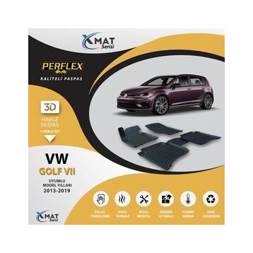 Perflex 3D Havuzlu X-Mat Golf 7 2013-2019 Paspas