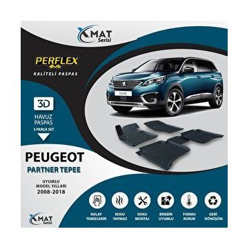 Perflex 3D Havuzlu X-Mat Partner Tepee 90Hp 2008-2018 Paspas