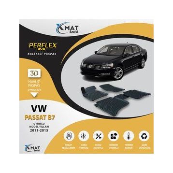 Perflex 3D Havuzlu X-Mat Passat B7 2011-2015 Paspas