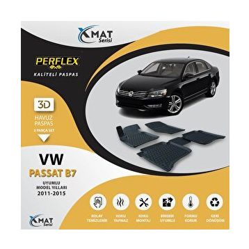 Perflex 3D Havuzlu X-Mat Passat B7 2011-2015 Paspas