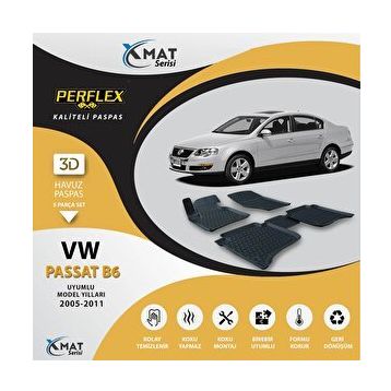Perflex 3D Havuzlu X-Mat Passat B8 2015+ Paspas