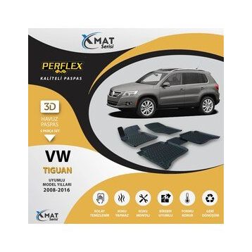 Perflex 3D Havuzlu X-Mat Tıguan 2008-2016 Paspas