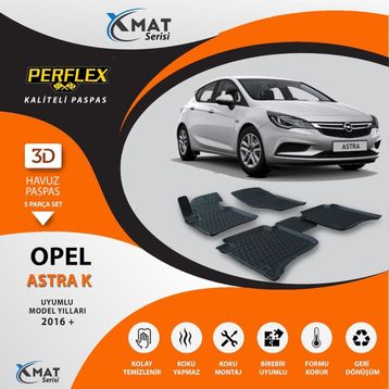 Perflex X-Mat Astra K 2016+ Siyah 3D Havuzlu Paspas