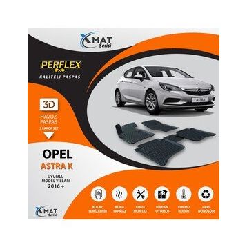 Perflex X-Mat Astra K 2016+ Siyah 3D Havuzlu Paspas