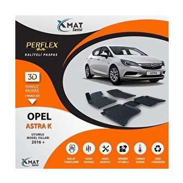 Perflex X-Mat Astra K 2016+ Siyah 3D Havuzlu Paspas