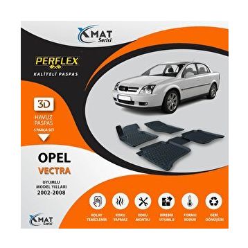 Perflex X-Mat Vectra C 2002-2008 3D Havuzlu Paspas