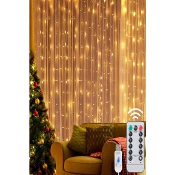 Peri Telli Trendpoint 3x2 m 200 Ledli Günışığı USB'li 8 Perde