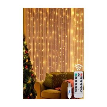 Peri Telli Trendpoint 3x2 m 200 Ledli Günışığı USB'li 8 Perde