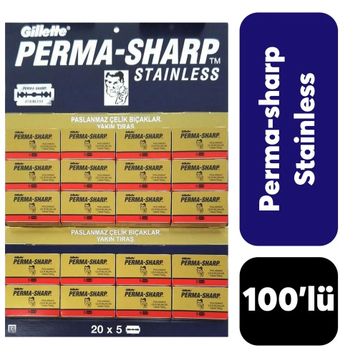 Permasharp 20x5 Paslanmaz Çelik Kartela Jilet