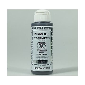 Permolit 120 ml Antrasit Multi - Surface Akrilik Hobi Boyası
