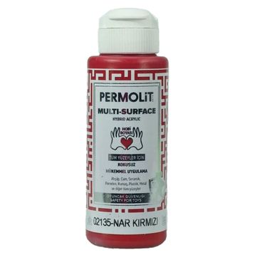Permolit 120 ml Multi-Surface Nar Kırmızısı Hybrid Akrilik Hobi Boyası