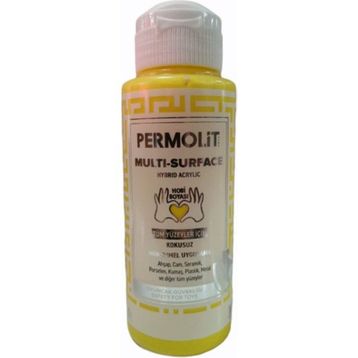 Permolit 120 ml Sarı Multi Surface Akrilik Hobi Boyası