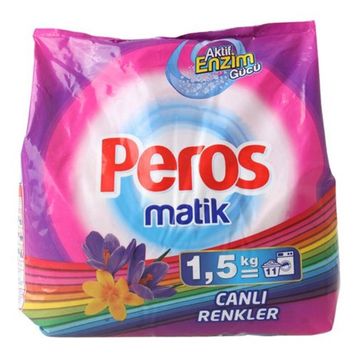 Peros 1.5 kg Matik Canlı Renkler Toz Çamaşır Deterjanı