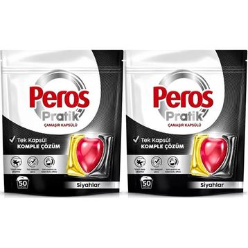 Peros Pratik Matik 100 Adet Siyahlar Çamaşır Deterjanı Kapsülü Tableti
