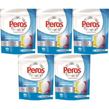 Peros Pratik Matik 130 Adet Beyazlar 5x26 Çamaşır Deterjanı Kapsülü Tableti