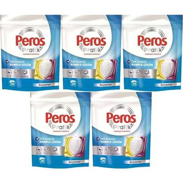 Peros Pratik Matik 130 Adet Beyazlar 5x26 Çamaşır Deterjanı Kapsülü Tableti