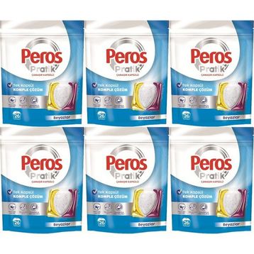 Peros Pratik Matik 150 Adet 6x26 Beyazlar Çamaşır Deterjanı Kapsülü Tableti