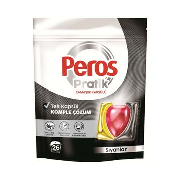 Peros Pratik Matik 26 Adet Siyahlar Çamaşır Deterjanı Kapsülü Tableti