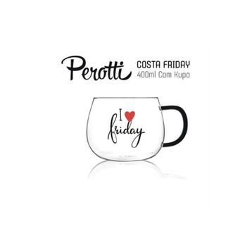 Perotti 13773 Costa Friday 400 ml Cam Magnolya Bardağı