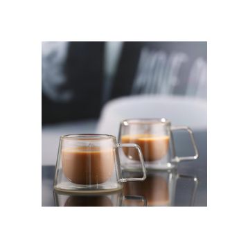 Perotti Çift Cidarlı Cam 200 ml x 2 Kupa Bardak