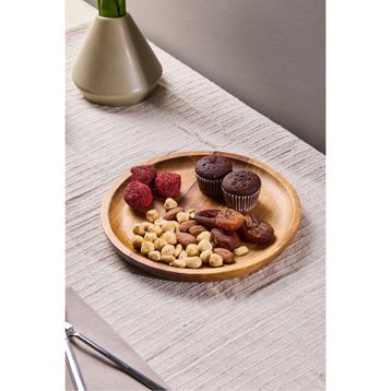 Perotti Morry 20 cm Kahverengi Akasya Yuvarlak Sunum Tahtası