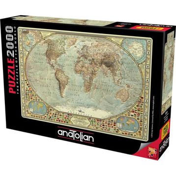 Perre 3935 Anatolian 2000 Parça Dünya Haritası Puzzle