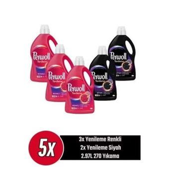 Perwoll 3x2,97 lt Siyah + 2,97 lt Beyaz Çamaşır Deterjanı