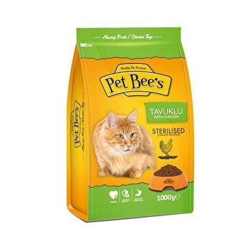 Pet Bee's Kısır Tavuklu 1000 gr Kuru Kedi Maması