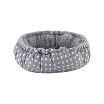 Pet Comfort Sunflower Çift Taraflı Gri Dot Peluş 60 cm Kedi ve Köpek Yatağı