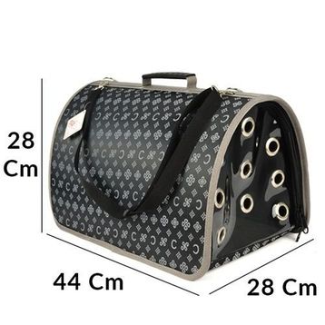 Pet Pretty 28x44x28 cm Siyah Flybag Kapalı Kedi ve Köpek Taşıma Çantası