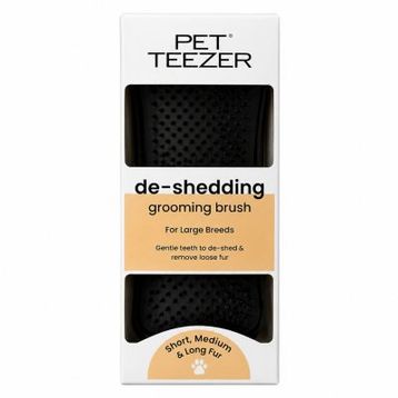 Pet Teezer De-Shedding 14.7x6.4 cm Siyah Tüy Toplayıcı Büyük Irk Köpek Bakım Fırçası