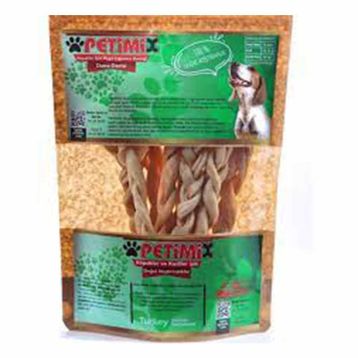 Petimix Örgü Dana Derisi Çiğneme Kemikleri 100 gr Köpek Ödül Maması