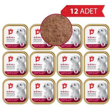 Petlebi Sığırlı Küçük Irklar İçin Ezme 12x100 gr Köpek Konservesi
