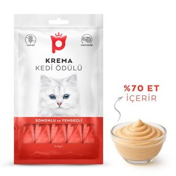 Petlebi Somonlu ve Yengeçli Krema 5x14 gr Kedi Ödül Maması