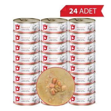 Petlebi Sos İçinde Parça Taze Somonlu 24x70 gr Kedi Konservesi