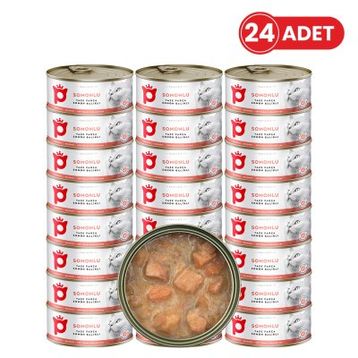 Petlebi Sos İçinde Parça Taze Somonlu 24x70 gr Kedi Konservesi